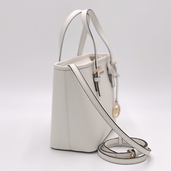 MICHAEL KORS XS CONVERTIBLE TOP ZIP TOTE OPTIC WHT - Picture 5 of 16